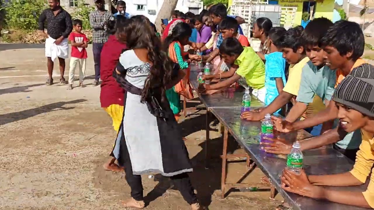 பாட்டிலில் நீர் நிரப்புதல் | Pongal games | Agni siragugal | Tamil | Kamaraj nagar