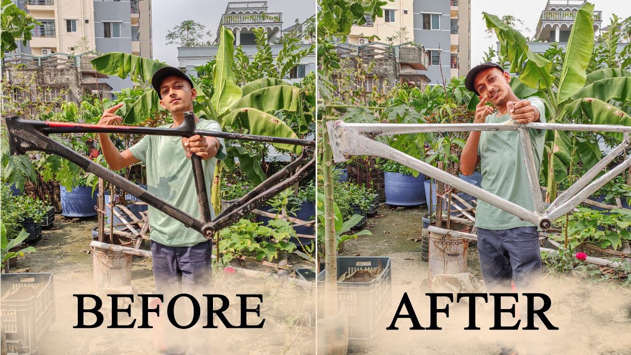 Remove Bicycle Frame Paint Crank Master YouTube