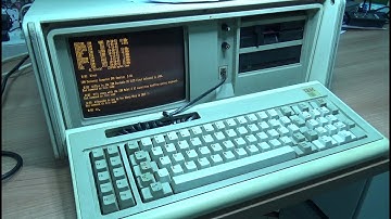 IBM Portable PC 5155 bootup + Model F keyboard