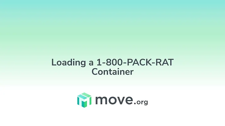 Loading a 1-800-PACK-RAT Container