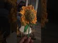 I used two colors of yarn 🧶 and made this sunflower 🌻 #chrochetsunflowers