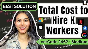Total Cost to Hire K Workers #leetcode #leetcode75