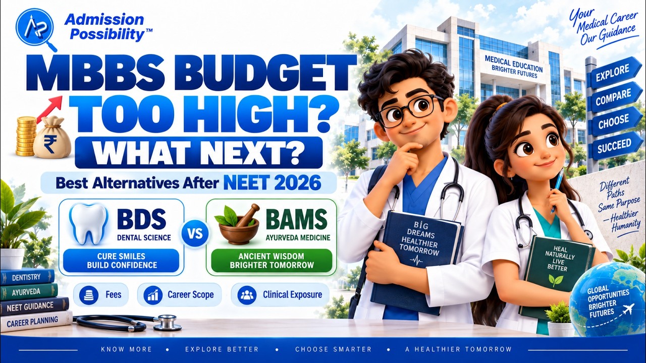 MBBS Budget Too High? 😟 Best Alternatives After NEET 2026 | BDS vs BAMS Complete Guide