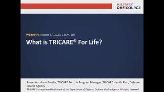 What is TRICARE for Life? (Aug. 2020)
