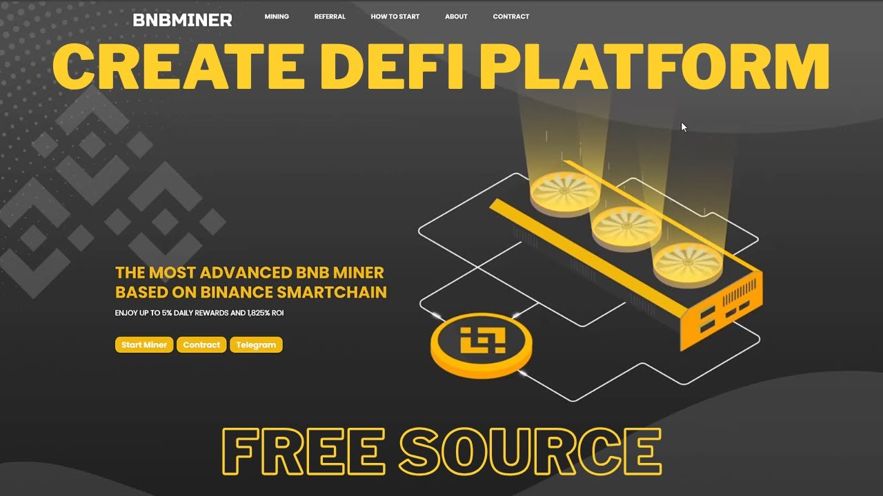 Create DEFI Liquidity Miner BNB | Passive income | Free Source 2026