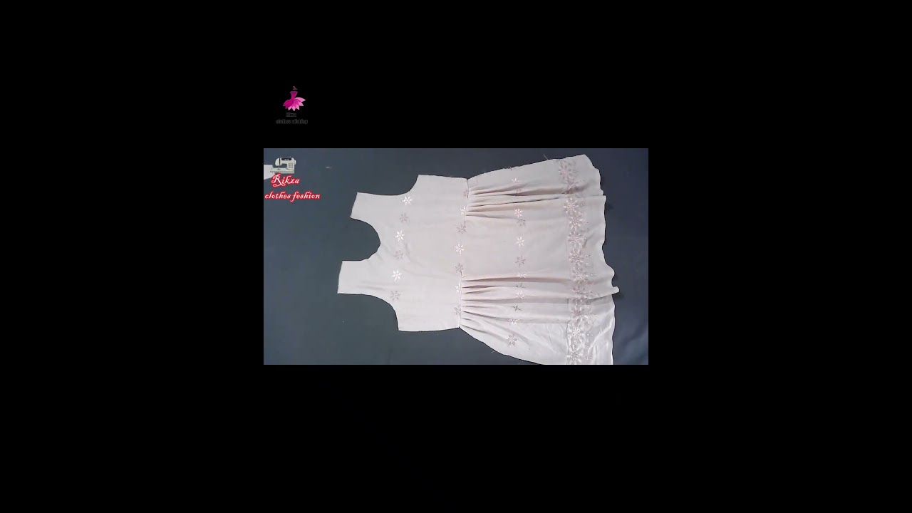 side plates baby frock cutting and stiching 
