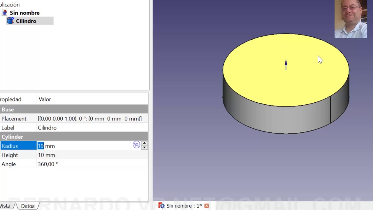 Curso / Tutorial de FreeCAD - Capitulo 1/6 - Cilindro y esfera
