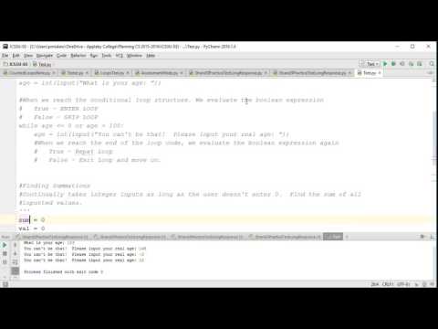 The Basics: Python 3 - Conditional Loops (Summation)