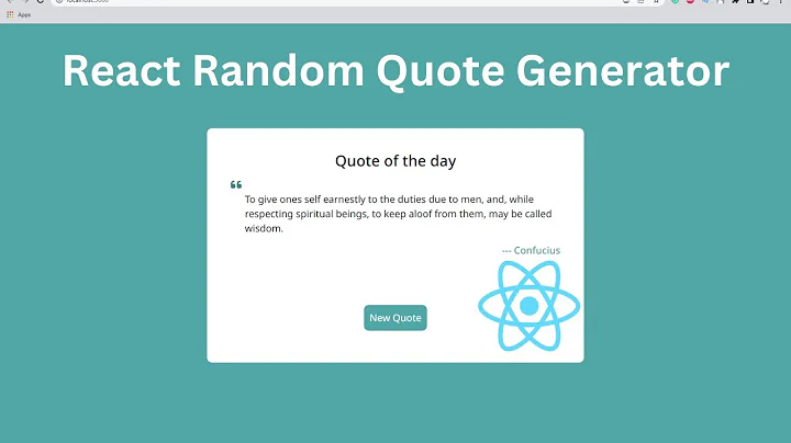 Create your own random quote generator with React