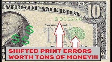 ERROR BANKNOTES - Missing and Shifted Print Bills