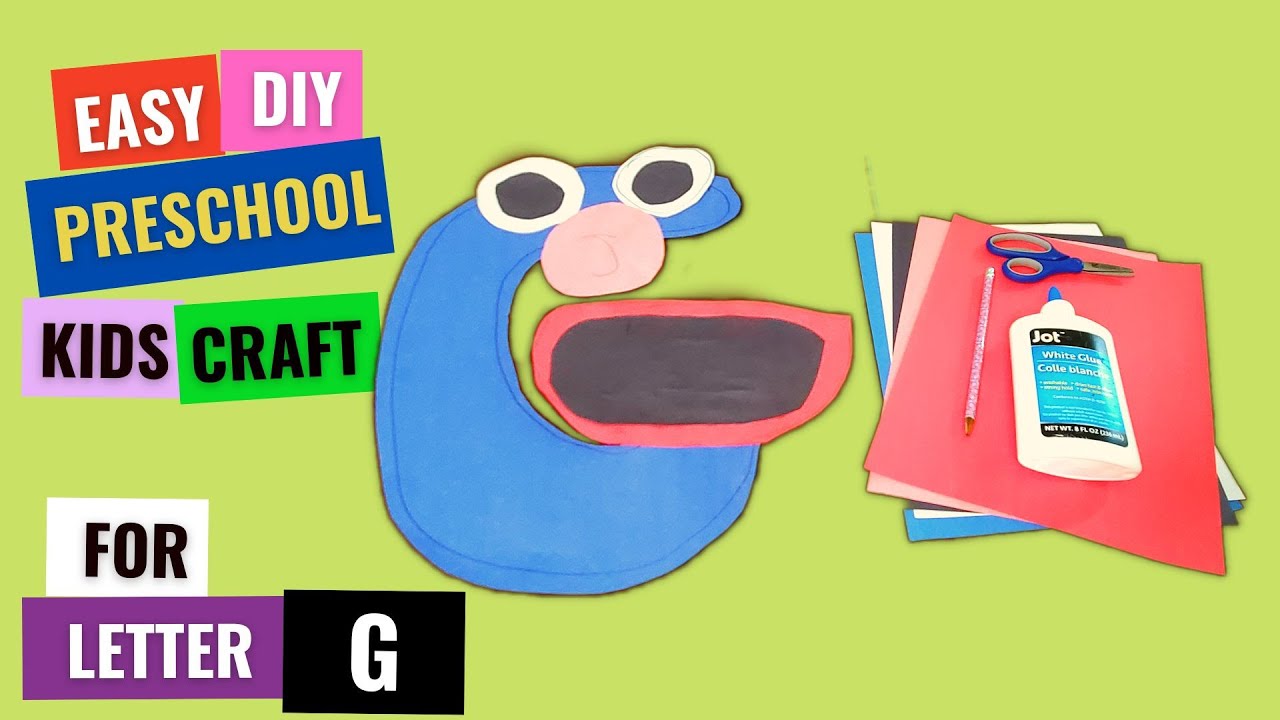 Diy G Easy DIY Preschool Kids Craft Idea For Letter G - YouTube