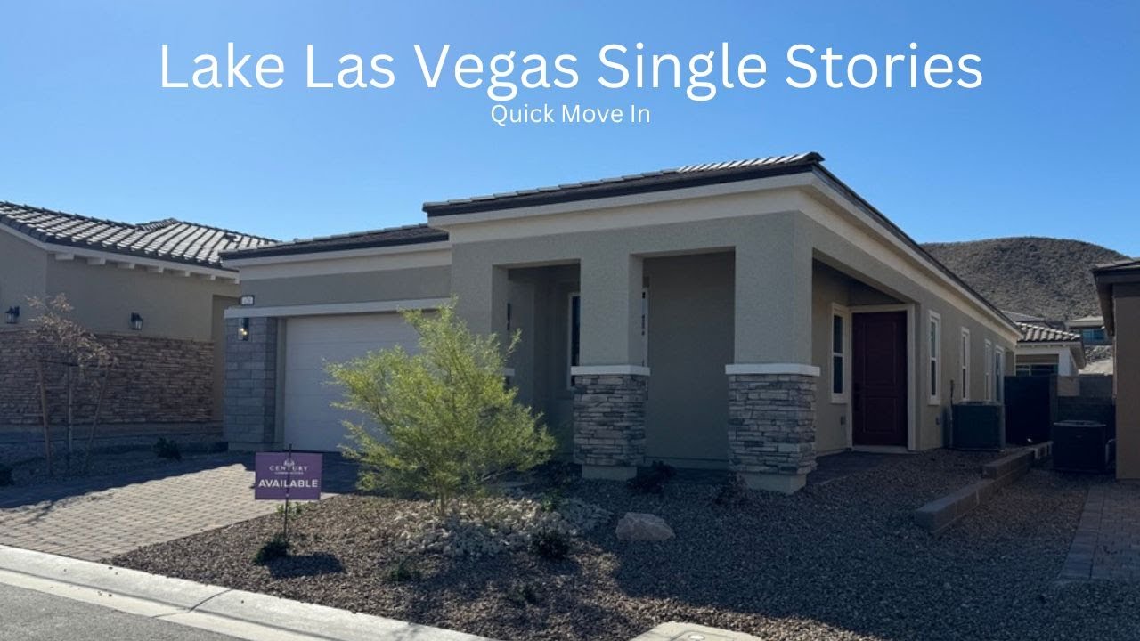 New Single Story Homes For Sale Lake Las Vegas 1742 Tour 509k
