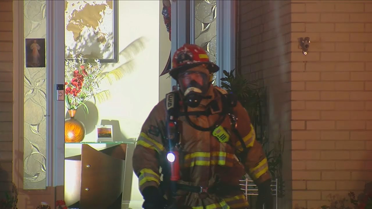 Mt. Carmel home catches fire after being struck by lightning - YouTube
