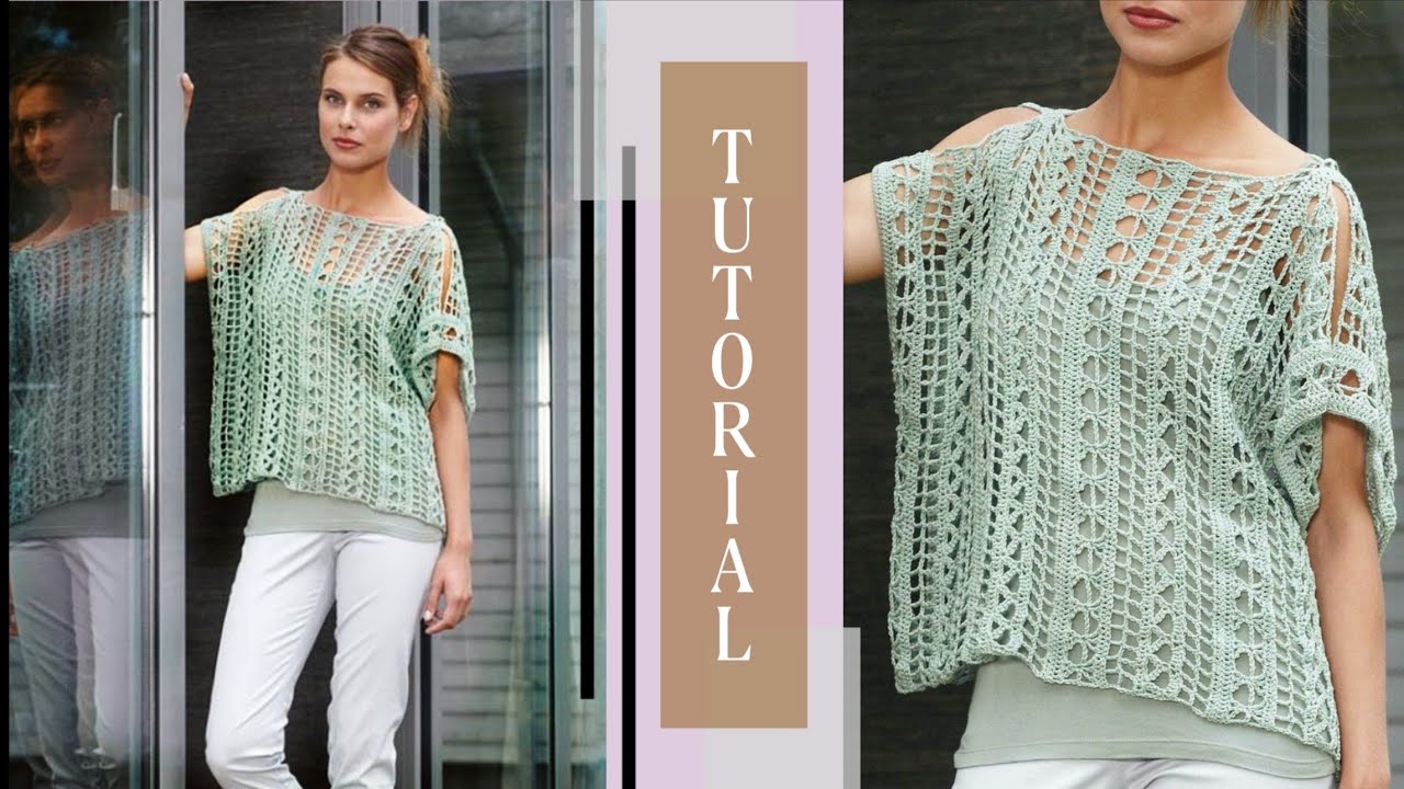 ¿Cómo tejer blusa a crochet? BLUSA fácil de tejer para Todas las tallas.