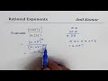 Evaluate Rational Exponents (0.027)^(-2/3)/(0.25)^(1/2) for decimal numbers
