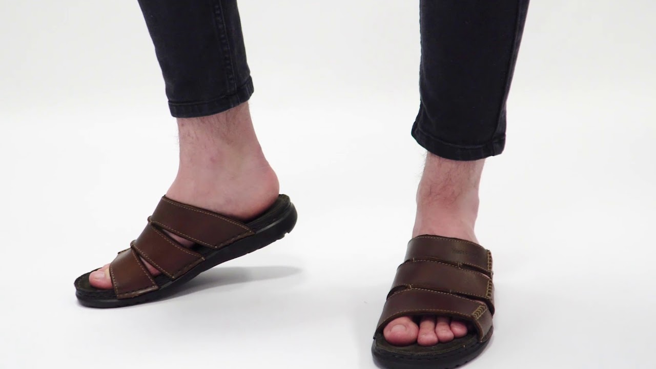  Shuperb™ Hush Puppies CAMERON Mens Leather Mule Sandals Brown YouTube