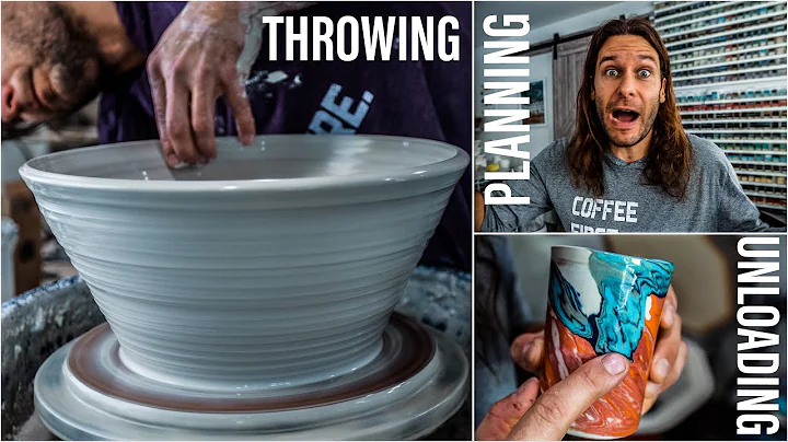 Throwing a LARGE Bowl, Mini Kiln Unloading, and PL...