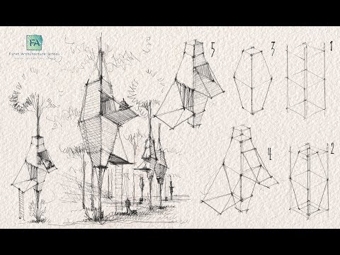 Draw like an Architect - Essential Tips - basic shapes - Mind Nest - part 6- 2019