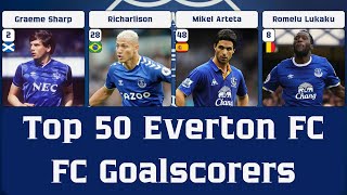 Everton FC Top 50 All-Time Goalscorers 💙 | Dixie Dean, Lukaku, Sharp &amp; Legends