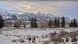 Teton Time Lapse of sunset viewed from Dornan's on December 30, 2023