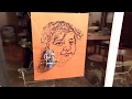 Mindstorms rope plotter with a Brickpi+ draws a portrait of my kid.
