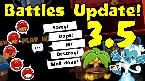 BTD Battles UPDATE 3.5! Emotes! Banana Farms, Ice and More! | Bloons TD Battles