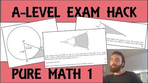 Exam Hack | CIE AS Maths | P1 | Sector Question