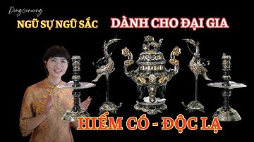 Bộ đỉnh đồng khảm ngũ sắc CAO CẤP độc lạ nhất Việt Nam.