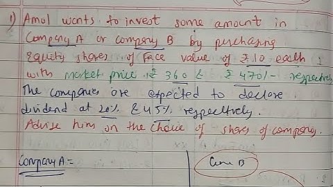 Lec12  Shares& Mutual Maths Paper Solution 2023 Mumbai University IDOL 20 marks  fy bcom maths sem 1
