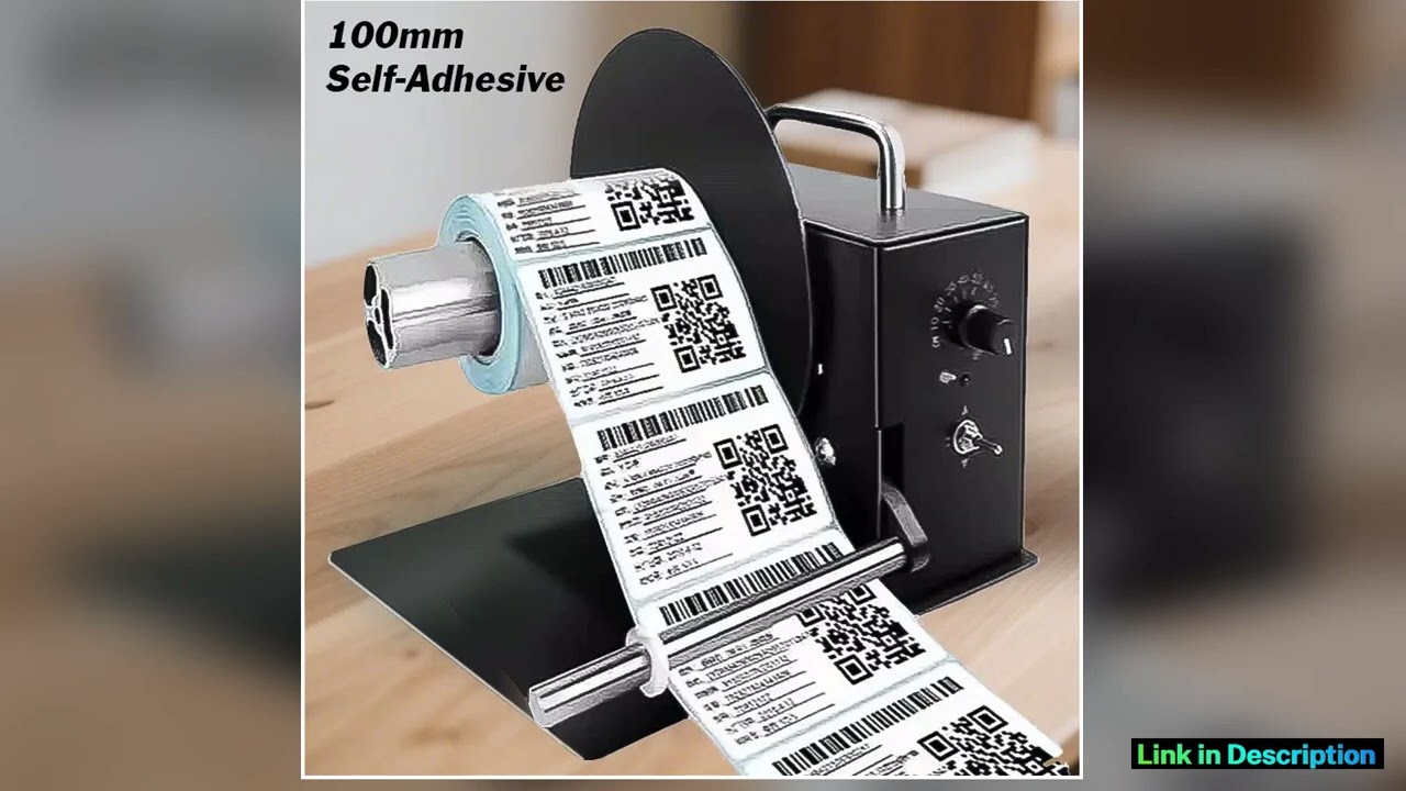 Automatic Label Rewinder 100mm SelfAdhesive Barcode Paper TwoWay Rewinding Machine Label Recycling