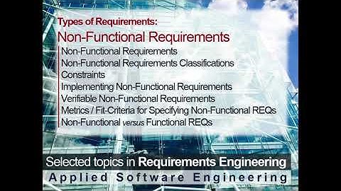 Software / System Non-Functional Requirements | Applied Software Engineering in Arabic