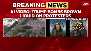 Trump Mocks ‘No Kings’ Protesters, Posts AI Video Of Him 