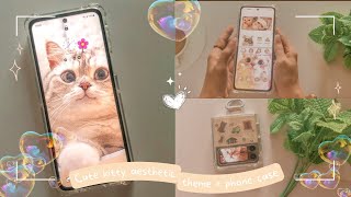 Cute kitty aesthetic theme + phone case 😺🐈🐈‍⬛ Samsung Z Flip 3 🤍 screenshot 5