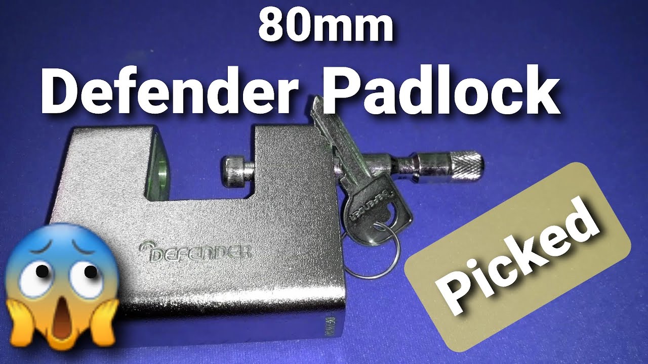 (265) Lock Picking An 80mm Armoured Defender Shutter Padlock YouTube