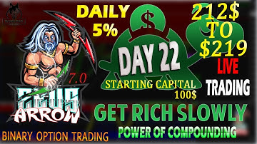 The ZeusArrow 7.0 Indicator - Live Trading - Binary Option Strategy - Day 22