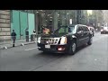 United States President Obama's Presidential Motorcade With U.S. Secret Service & NYPD In Manhattan