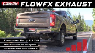 Flowmaster (718100) FlowFX Cat-Back, Side Exit SS Exhaust 2017-22 Ford F-250/F-350 W/ 6.2L or 7.3L