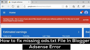 How to fix missing ads.txt File In Blogger | Adsense Error