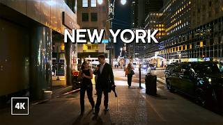 Walking in New York at Night / Explore Midtown Manhattan / NYC Walking Tour 4K