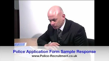 Police Application Form Sample Response