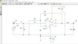 Pspice| OP-amp |First order high pass filter