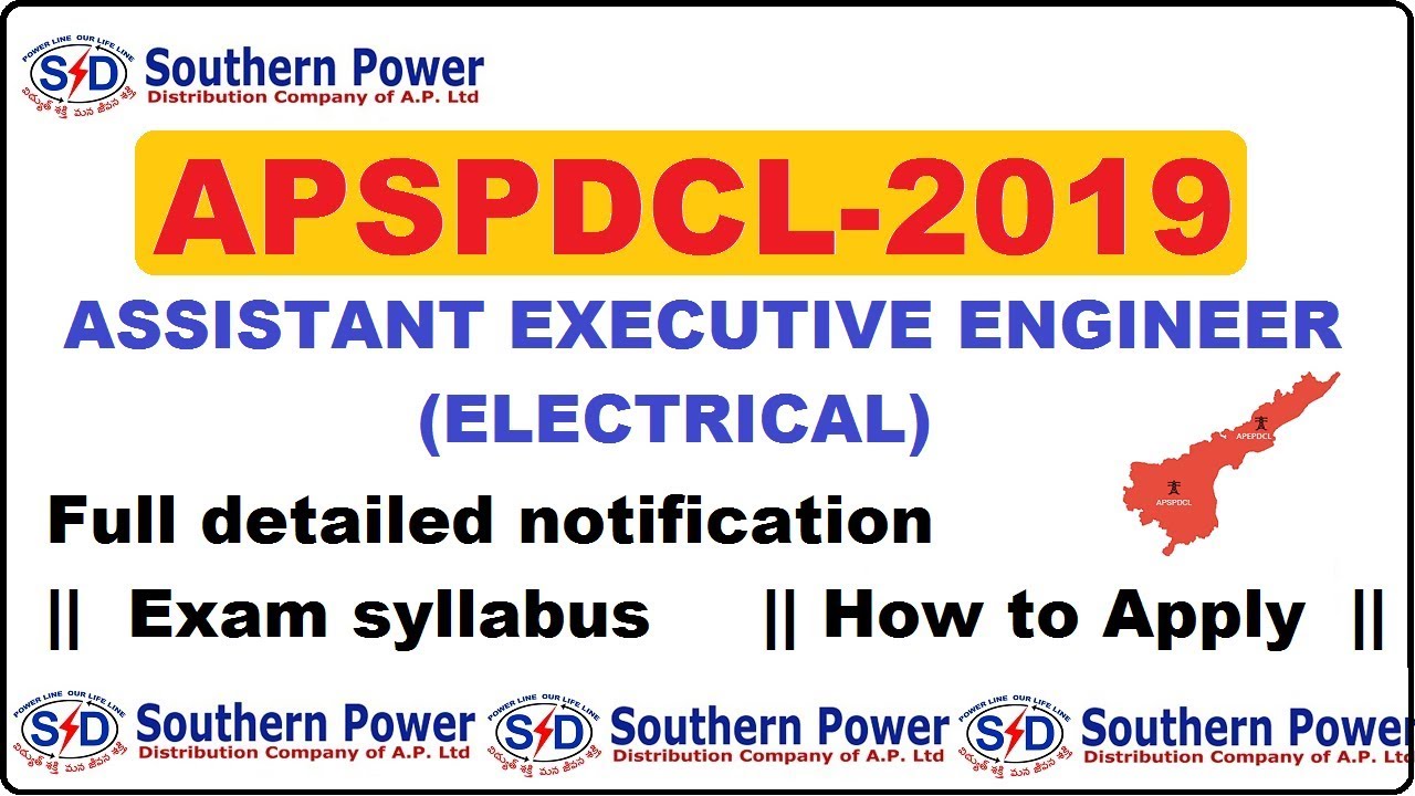 APSPDCL AEE RECRUITMENT 2019 || Full detailed Notification ||