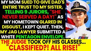 She Never Served A Day! My Mom Humiliated Me In Front Of 9 Jurors—Then My JAG Lawyer Stood Up...