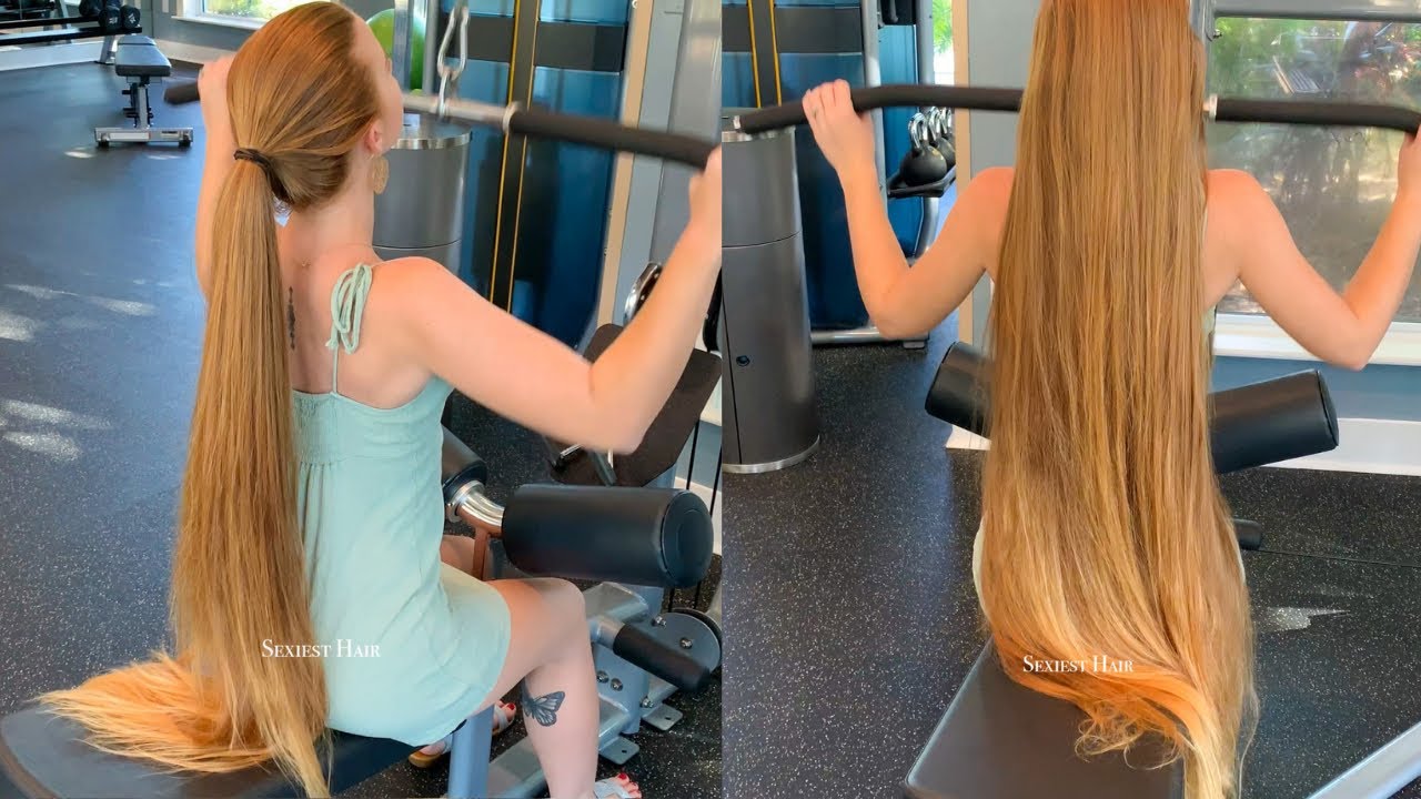 Redhead Rapunzel in the Gym 4k