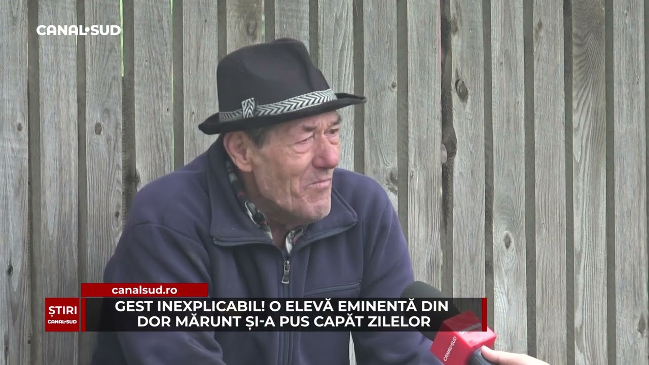 CANAL SUD / GEST INEXPLICABIL! O ELEVĂ EMINENTĂ DIN DOR MĂRUNT ȘI-A PUS CAPĂT ZILELOR