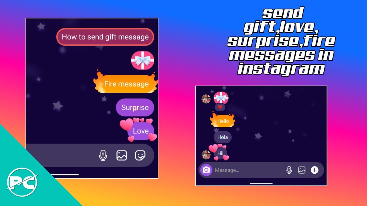 How To Send Gift Message In Instagram Instagram New Update Fire Messages In Instagram Youtube