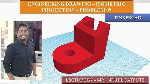 Engineering Drawing | Isometric Tinkercad Problem 09| Easy Drawing Techniques | Learn with nikhil