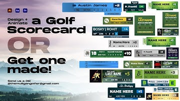 134 | Tutorial 8 | Animate a Golf Scorecard in AE + make a Template for PR Birdogey