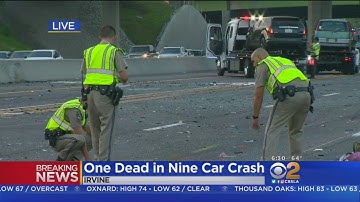 One Killed, 9 Hurt In Violent Chain-Reaction Wreck On 5 Freeway In Irvine