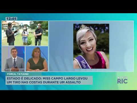 Miss Campo Largo baleada nas costas durante assalto está internada em estado grave